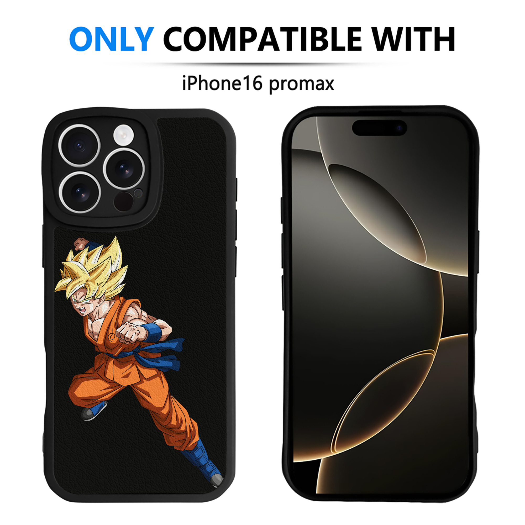 （画像用） ドラゴンボール 孫悟空（そん ごくう）Son Goku カカロット DRAGON BALL Kakarotto 【iPhone 16シリーズ対応】シリコンスマホケース（レザー調） 材質：シリコン